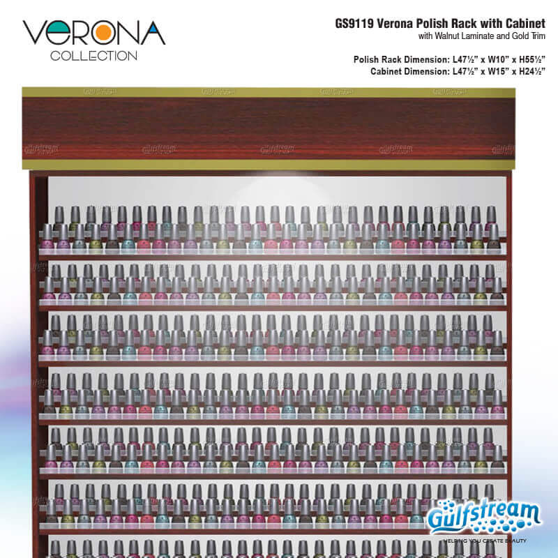 Gulfstream GS9119 Verona Polish Rack with Cabinet